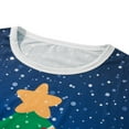 thumbnail image 4 of Family Matching Christmas Pajamas Set   Snowflake Tree Print Long Sleeve Tops Long Pants for Parents Kids, 4 of 7