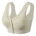 thumbnail image 2 of Byworldtasic Women Front Snap Closure Wireless Bra Floral Lace Wide Strap Comfort Bralette Everyday Ladies Plus Size Bra, 2 of 7