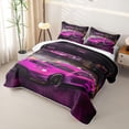 thumbnail image 3 of Erosebridal Pink Fast Car Bed Spread Queen for Boys,Car Theme Queen Coverlet Set for Teens, 3 of 7