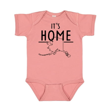 

Inktastic It s Home- Alaska State Outline Gift Baby Boy or Baby Girl Bodysuit