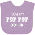 thumbnail image 3 of Inktastic I Love My Pop Pop with Arrow Boys or Girls Baby Bib, 3 of 4