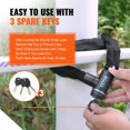 thumbnail image 6 of VEVOR Bike Chain Lock, 3.94 Ft Combination Bicycle Chain Lock with 3 Keys, Heavy Duty Anti-Theft High Security Bike Locks, Perfect for Bike, Motorcycle, Scooter, Bicycle, Door, Fence or Gate, 10mm, 6 of 9