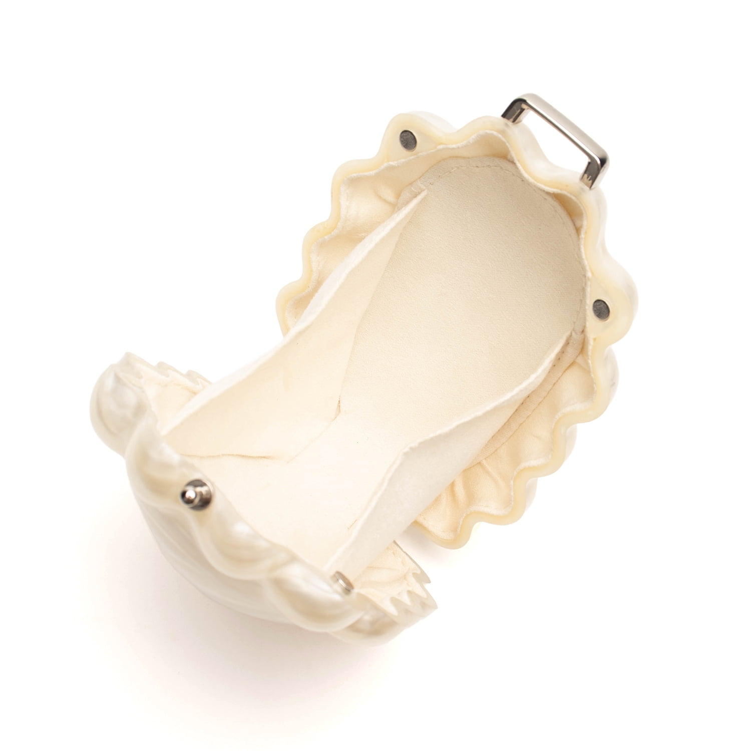 Clutch Bag for Women Luxury Pearlescent Daisy Bag with Pearl Handle Chain Strap Elegant Purse for Wedding Prom Party