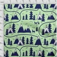 thumbnail image 4 of oneOone Velvet Light Green Fabric Mountain Pattern Fabric For Sewing Printed Craft Fabric By The Yard 58 Inch Wide, 4 of 7