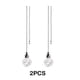 thumbnail image 2 of Inteprter 2 pack/lote Cadena de tracción ligera con cuentas de aleación rosa para cadena de ventilador de techo 2 uds lámpara con cremallera Iluminación novedosa mi, 2 of 6
