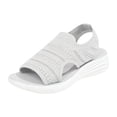thumbnail image 4 of Rokment Womens Orthopedic Walking Sandals with Arch Support Lightweight Comfortable Elastic Mesh Open Toe Memory Foam Slip on Workout Sneakers Summer Shoes for Tennis Hiking Grey Size 9.5, 4 of 5