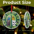 thumbnail image 2 of Adventure Time Christmas Round Ornament Glass Circular Pendant Smooth Hanging Decoration for Home, Office & Christmas Tree, 2 of 8