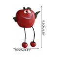 thumbnail image 3 of ZhangC Fruit Resin Shelf Sitter Figurines with Flexible Dangling Legs, Whimsical Hanging Edge Statues, Cute Fruit Character Desktop Ornaments for Bookshelf Windowsill Tabletop Indoor Home, 3 of 9
