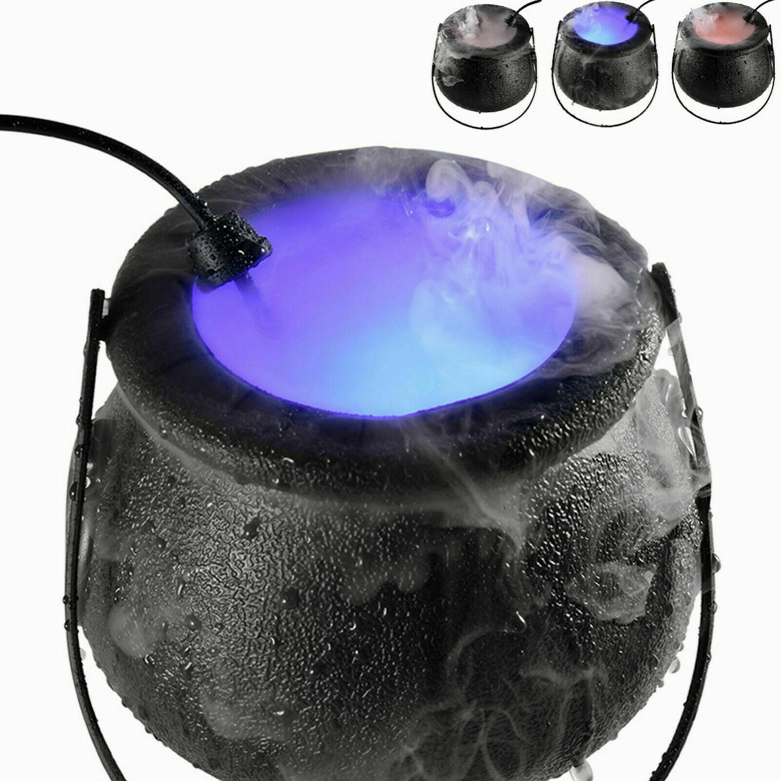 Halloween Mist Maker Fogger,Witch Cauldron Fog Maker Water Fountain