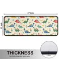 thumbnail image 5 of Dinosaur and Flower Beige Pattern Anti Fatigue Kitchen Rugs Set Of 2, Non Slip Washable Decorative Floor Mats for Sink Laundry and Home Use, 17"x47", 5 of 5