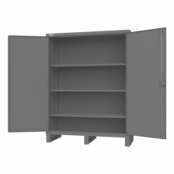 Durham 3704-3S-95 14G-HDC 24 x 60 x 78 in. 3 Shelves 6 in. Cabinet - Gray