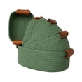 thumbnail image 4 of 5x cestas tejidas, cesta de cuerda de algodón, organizador, contenedores de almacenamiento decorativos, cestas de estante, cesta de artículos diversos Verde, 4 of 8