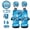 Blue - Sea Turtle Floral, variant on Sea Turtle Print Car Seat Cover Sets for Women Full Set Front and Rear Car Seat Covers with Steering Wheel Cover Head Rest Covers Safety Belt Pads Rear View Mirror Protector
