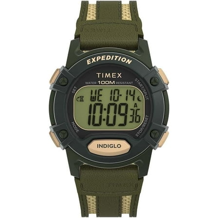 Timex Expedition CAT 5 Digital Green Mens Watch