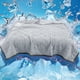 thumbnail image 5 of Colcha de verano refrescante de seda de hielo, manta ligera y transpirable para aire acondicionado, edredón fino y lavable para personas que duermen caliente, 200x230cm, secado rápido gris, verde, 5 of 8