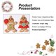 thumbnail image 5 of Adornos grandes de hombre de jengibre, decoración navideña de pan de jengibre, adornos para árboles de Navidad, decoraciones para árboles de Navidad, 5 of 8