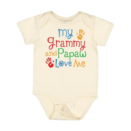 

Inktastic Grammy and Papaw Love Me Grandchild Gift Baby Boy or Baby Girl Bodysuit