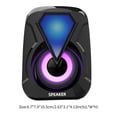 thumbnail image 2 of Altavoz de computadora 2PCS USB2.0 2 pistas de sonido Altavoz de sonido estéreo con luz RGB colorida Sonido de juego con cable Sweethay EL010682-00, 2 of 5