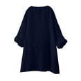 thumbnail image 4 of XuJwPNcy Women's Cotton Linen Shirts Button V Neck Long Sleeve Tops Baggy Solid Color Trendy Dressy Blouses, 4 of 5