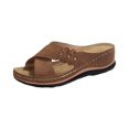 thumbnail image 2 of Willtoo Orthopedic Casual Sandals for Women Non Slip Slip on Arch Support Flat Wedge Sandals Wide Width Sneakers 2026 Soft Foam Shoes, 2 of 7
