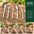 20-Piece Flatware Set for 4 with Beige Handles, Retro Rivet Design ...