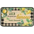 thumbnail image 4 of Kitchen Mats for Floor Lemon Kitchen Rugs Sets of 2 Non Slip Absorbent Washable Kitchen Rugs Anti Fatigue 17"x47"+17"x30", 4 of 6