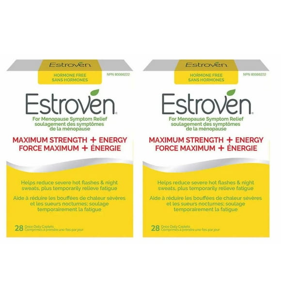 Estroven Force Maximale + Énergie - 2 x 28 Caplets Équilibre Hormonal et Soutien Énergétique