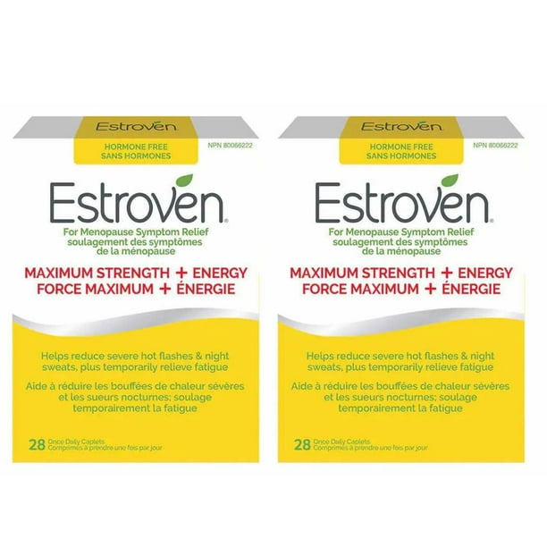 Estroven Force Maximale + Énergie - 2 x 28 Caplets Équilibre Hormonal et Soutien Énergétique