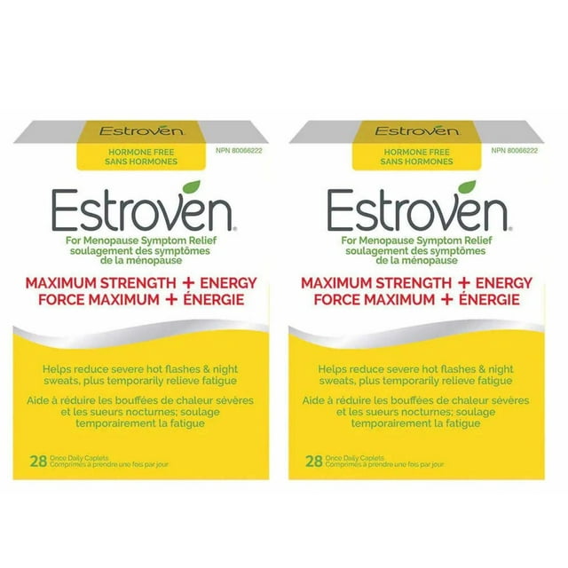 Estroven Maximum Strength + Energy - 2 x 28 Caplets | Hormonal Balance and Energy Support