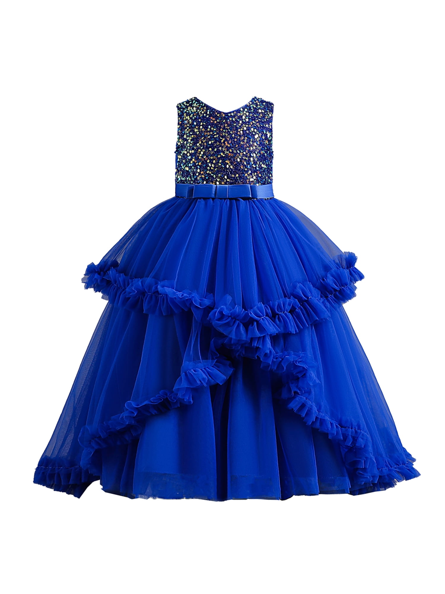 Frontwalk Kids Cute Swing Evening Dress Puffy Ruched Princess Dresses