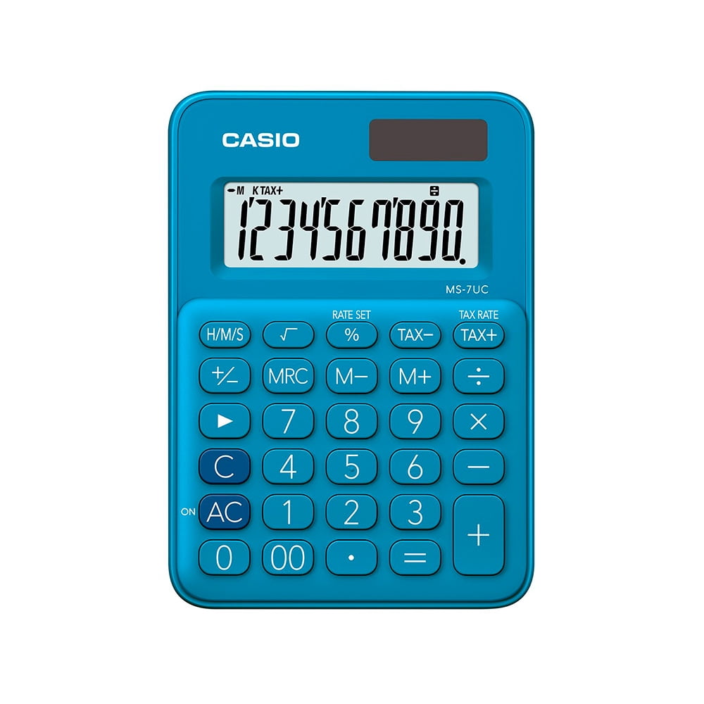 Calculadora Escritorio Casio Azul Ms-7Uc