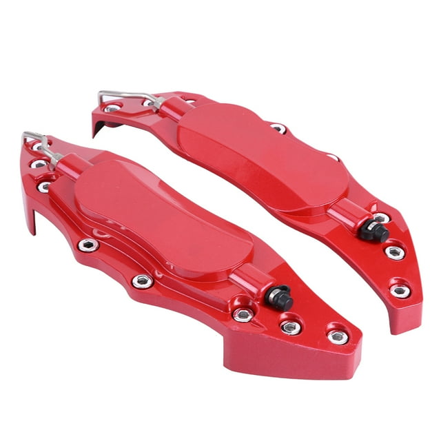 Cache d'Étrier de Frein, Alliage d'Aluminium Taille Moyenne, Protecteur d'Étrier de Frein Résistant à l'Usure 2 Pcs/ensemble pour Moyeu de Roue de Voiture 16-17 Po