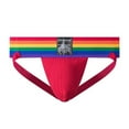 thumbnail image 4 of Midsumdr Mens Briefs Workout Straps Male Underpants Athletic Supporter,Sexy Rainbow Briefs G-Strings , Hollow-carved Design Sexy Double Thong Panties Hip Lift Low Waist Briefs Gay Pride Stuff, 4 of 4