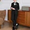 thumbnail image 5 of Boys Kids Suit 4 Pieces 2-16Y - Blazer Shirts Pants Waistcoat Outfit Suit Formal Outfit for Wedding & Performance, 5 of 9