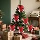 thumbnail image 4 of Decoración de Navidad,Christmas Simulation Cutting Scene Fabric Tree Decoration,Fabric style,Christmas tree ornament, Festive home decor,Easy to hang, Foldable design,Adjustable size, Metal, 4 of 9