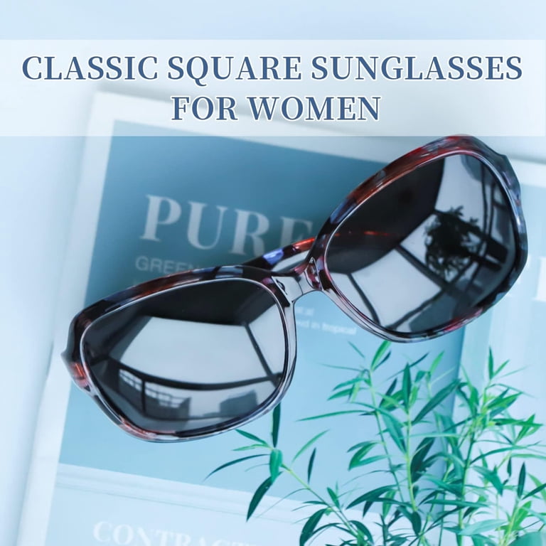 SIPHEW Polarized Sunglasses Womens, Classic Square Sun  display picture 3
