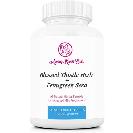 Fenugreek and Blessed Thistle Powder Lactation Blueberry Pomegranate Fruit Drink Mix for Breastfeeding Mothers - Nursing Supplement to Promote Healthy Breast Milk Supply Increase - 28 Servings