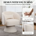 thumbnail image 5 of Wiilayok Swivel Accent Chair,Comfy Linen Fabric 360° Barrel Chair,Modern Swivel Lounge Sofa Armchair for Living Room,Reading Bedroom,Office,Beige, 5 of 8