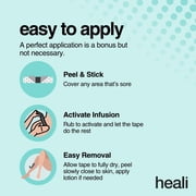 Heali PRO Kinesiology Tape, 20 Pre-Cut Strips, Synthetic Silk, Menthol, Blue, Pack of 1