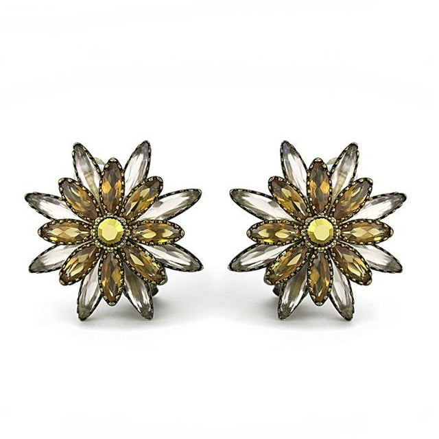 Alamode LO4200 Women Antique Copper Brass Earrings with Synthetic in Multi Color