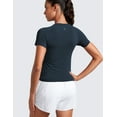 thumbnail image 2 of CRZ YOGA Seamless Workout Tops for Women Running Gym Athletic Yoga Short Sleeve Shirts, 2 of 5