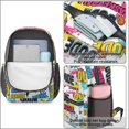 thumbnail image 3 of Basketball and Graffiti White Pattern 17" Waterproof Oxford School Backpacks for Teens, S-Shape Padded Straps, for School, Travel, Hiking, Camping, 3 of 4