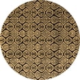 thumbnail image 1 of Ahgly Company Indoor Round Abstract Brown Modern Area Rugs, 5' Round, 1 of 4