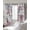 Red, Blue, White, variant on Modern City Blackout Curtains for Bedroom/Living Room, Thermal Insulated Kitchen Curtains, Vintage Red Architecture Classic Buildings Grommet Darkening Window Treatment Drapes 27.5"x39"x2