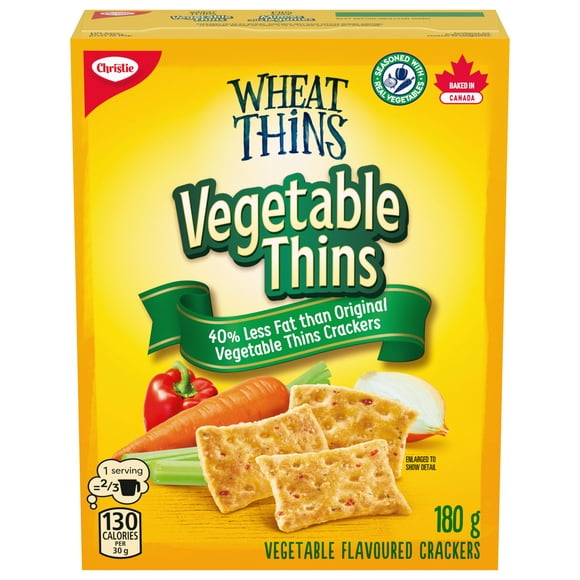 Vegetable Thins 40% Less Fat Crackers, 180 g