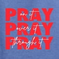 thumbnail image 6 of Wild Bobby, Pray On It Pray Over It Pray Through It Inspirational/Christian Men Graphic Tee, Vintage Heather Blue, Large, 6 of 6