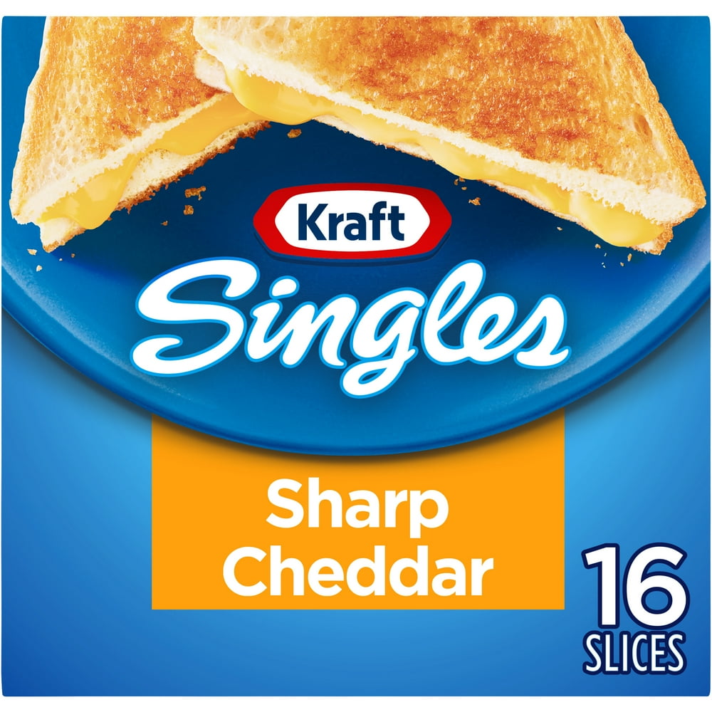Kraft Singles Sharp Cheddar Cheese Slices, 16 ct Pack