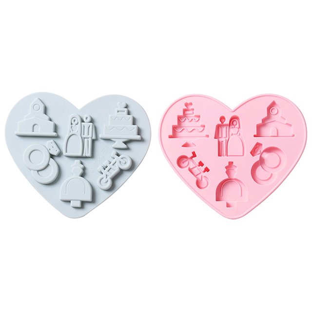 Molde de Cocina Molde para fondant, 2 uds., silicona para hacer rosquillas, magdalenas y magdalenas (azul + rosa)