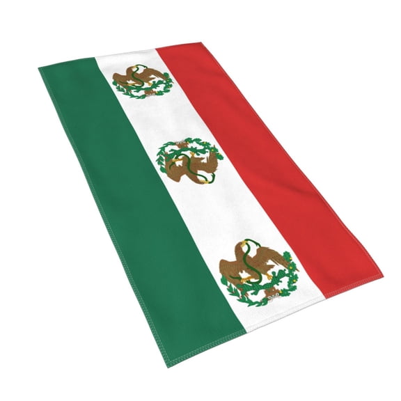 Hand Towels Mexican Flag Bath Shower Towels Fingertip Kitchen Dish Guest Towel 15.7 X 27.5 In