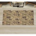 thumbnail image 1 of Floral Decorative Rug, Vintage Garden Plants Herbs Flowers Botanical Classic Design Illustration, Quality Carpet for Bedroom Dorm and Living Room, 6 Sizes, Pale Camel, by Ambesonne, 1 of 1